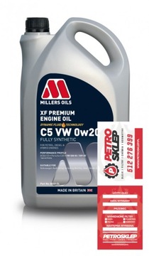 Millers Oils XF Longlife VW 0w20 0w20 5l