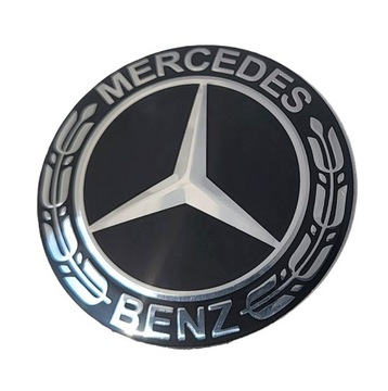 MERCEDES EMBLEMAT NAKLEJKA LOGO 56MM ALUMINIOWA