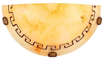 Plafon okrągły Grecki Candellux 30 x 9 cm odcienie żółtego i złota