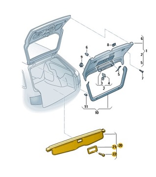 ШТОРКА БАГАЖНИКА ШТОРКА Дилерский центр VW Touran