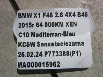 BMW X1 F48 B46 F20 F36 I12 F39 ČERPADLO VSTŘIKOVAČE PALIVA 13517636881 7636881