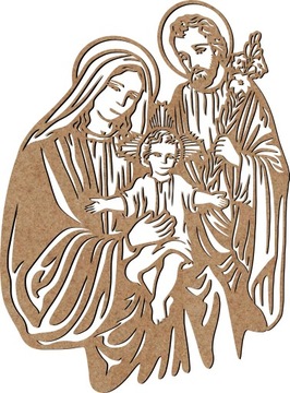AŻUROWY OBRAZ DEKOR ŚWIĘTA RODZINA RELIGIJNY 60CM