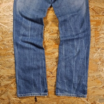 Spodnie Jeansowe HUGO BOSS Męskie Proste Błękitne Jeans Denim Dżins 34x34