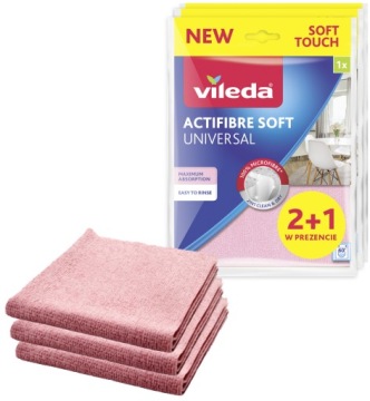 Vileda ACTIFIBRE Soft Универсальный набор салфеток 2+1