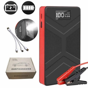 МОЩНЫЙ СТАРТЕР-БУСТЕР POWERBANK 800A НАБОР ФАКЕЛОВ 30000 мАч