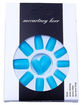 TIPSY MIGDAŁKI PAZNOKCIE SZTUCZNE BLUE MAT 08