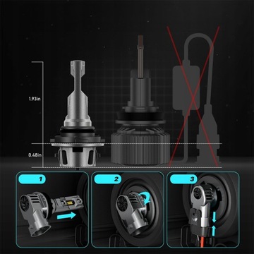 СВЕТОДИОДНЫЕ ЛАМПЫ HB3 QERK НА 1 ДО 1 БОЛЬШЕ СВЕТА МОЖНО МОДЕРНИРОВАТЬ ИДЕАЛЬНО ПОДХОДИТ