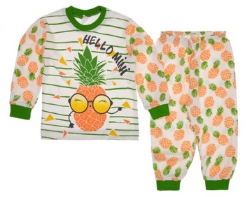PIŻAMA piżamka KOMPLET ANANAS - ROZ. 110