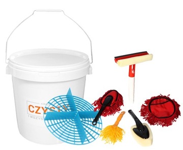 WIADRO 18L + SEPARATOR + ZESTAW DO MYCIA SAMOCHODU
