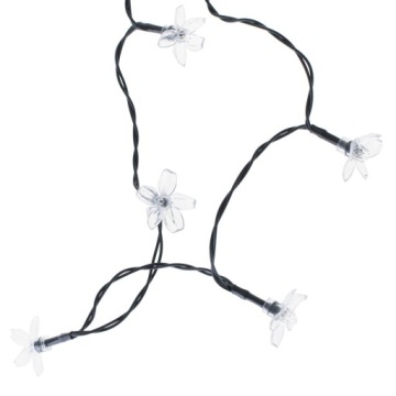 СОЛНЕЧНЫЕ САДОВЫЕ ЛАМПЫ НА УЛИЦЕ ЦВЕТОЧНАЯ ГИРЛЯНДИЯ 7M 50LED ТЕПЛЫЙ БЕЛЫЙ