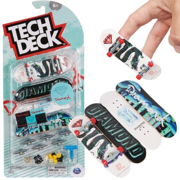 FINGERBOARD DIAMOND DESKOROLKI 4-PAK DO ZŁOŻENIA + AKCESORIA TECH DECK