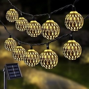 GIRLANDA SOLARNA OGRODOWA 7m 50 LED
