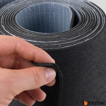 Полуоткрытая звукоизоляционная пена для дверей, боковины пластиковые 3 мм, самоклеющиеся.