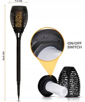 САДОВЫЙ ФАКЕЛ МОЩНАЯ СОЛНЕЧНАЯ ЛАМПА XL 4 шт.