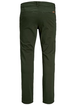 JACK&JONES SPODNIE CHINOS ZIELONE W34L30 RBA