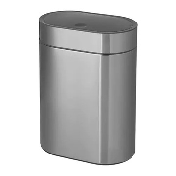 IKEA BROGRUND Kosz z pokrywą na przycisk, stal 4L