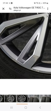 KOLA VOLKSWAGEN OE T-ROC 7.0" X 18" 5X112 ET 45 2GA601025AH