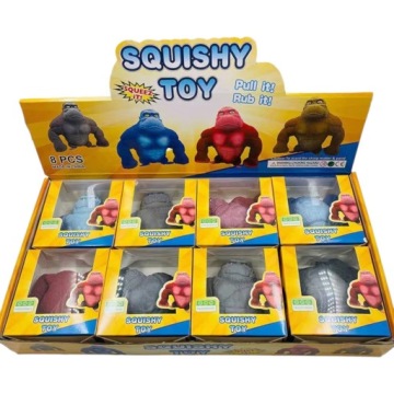 АНТИСТРЕССОВОЕ СЕНСОРНОЕ ПРИКОСНОВЕНИЕ, БОЛЬШАЯ ОБЕЗЬЯНА ГОРИЛЛА, РАСТЯЖАЕМАЯ, МЯГКАЯ РЕЗИНА