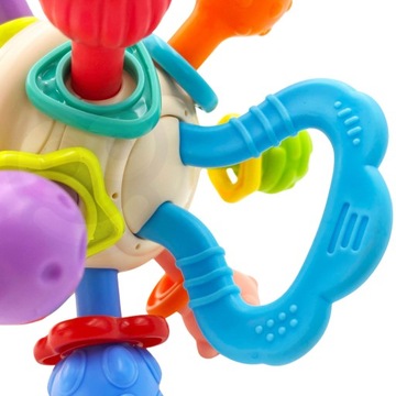 ВУПИ-ДЕТСКАЯ ПОГРЕМКА СЕНСОРНЫЙ ШАРИК-ПРЕСЫЗЫВАТЕЛЬ МЯЧ МЯГКИЙ ЦВЕТНОЙ