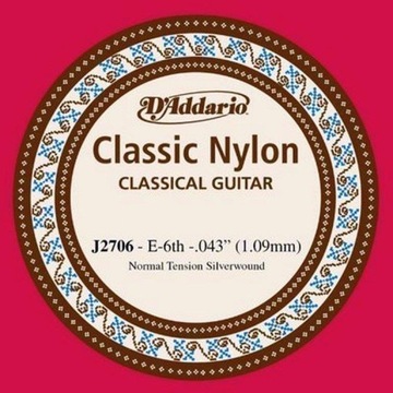Struna E D'addario do gitary klasycznej