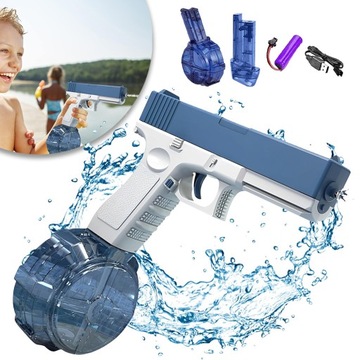 ELEKTRYCZNY AUTOMATYCZNY PISTOLET NA WODĘ GLOCK AKUMULATOR DWA MAGAZYNKI