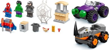 KLOCKI LEGO | MARVEL SPIDEY 10782 HULK KONTRA RHINO STARCIE FIGURKI + TORBA