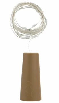 ПРОБКА ДЛЯ БУТЫЛКИ 20 Светодиодные проволочные светильники Рождественская елочная гирлянда RGB Многоцветный 124