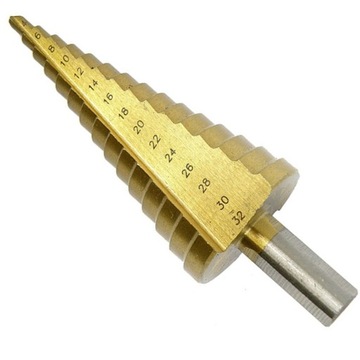 КОНУСНАЯ СТУПЕНЧАТАЯ СПИРАЛЬНАЯ СВЕРЛА РОЖДЕСТВЕНСКАЯ ЕЛКА РАЗВЕРТКА HSS ПО МЕТАЛЛУ 4-52 ММ