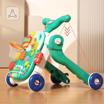 ИНТЕРАКТИВНЫЙ НАСТОЛЬНЫЙ САМОКАТ WALKER PUSHER ОБРАЗОВАТЕЛЬНАЯ ПАНЕЛЬ 4 В 1