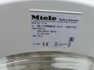 СТИРАЛЬНАЯ МАШИНА MIELE W1714 PL MENI, В ОЧЕНЬ ХОРОШЕМ СОСТОЯНИИ, 1400 об/мин, отжим 7 кг.