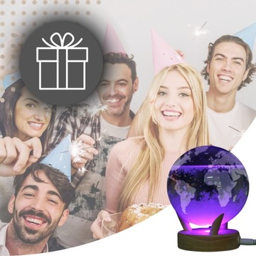 Глобус метеостанции, лампа химического барометра Фицроя, 7 цветов, светодиодный подарок