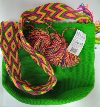 КОЛУМБИЙСКАЯ СУМКА WAYUU, ТКАНАЯ РУЧНОЙ РАБОТЫ