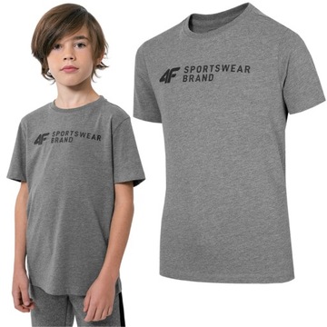T-SHIRT 4F BAWEŁNIANY DZIECIĘCY KOSZULKA SPORTOWA