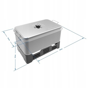 БАЛКОННАЯ КОПИЛЬНИЦА BROWIN ДЛЯ СЕМЕЙНОЙ ТЕРРАСЫ с РЫБНЫМ ТЕРМОМЕТРОМ для ВЕТЧИНЫ