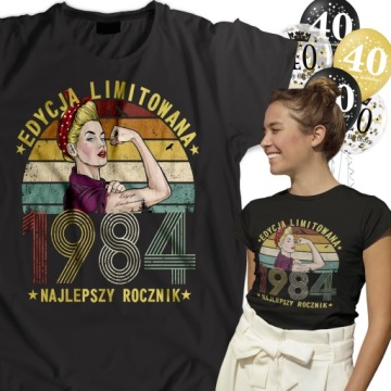 KOSZULKA na 40 urodziny damska VINTAGE 1984