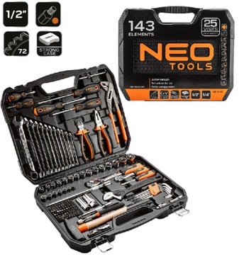 Набор инструментов 143 шт. NEO Tools SET 08-945.