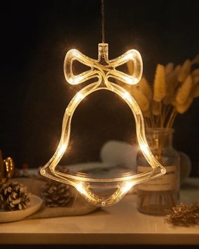 LED SNOWMAN - Светящееся оконное украшение на батарейках - постоянный свет 20см