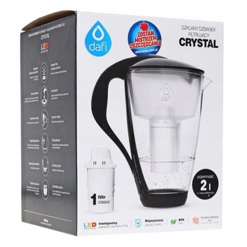 СТЕКЛЯННЫЙ ФИЛЬТР-КУВШИН DAFI CRYSTAL 10 ФИЛЬТРОВ