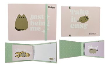Pamiętnik na spirali Pusheen the cat na gumkę 64k St.Majewski
