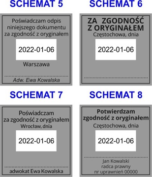 Pieczątka ZA ZGODNOŚĆ Z ORYGINAŁEM - Datownik