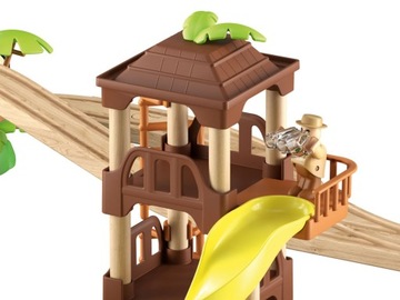 DŻUNGLA KOLEJKA DREWNIANA PLAYTIVE 35 ELEMENTÓW