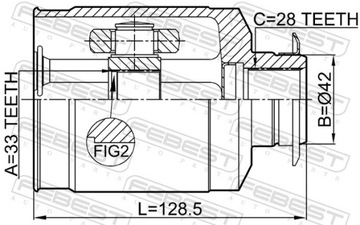 FEBEST 2211-XM12RH SADA KLOUBU HŘÍDEL HNACÍ