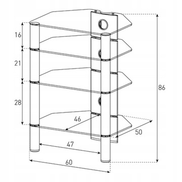 ШКАФ ДЛЯ ТЕЛЕВИЗОРА СТОЛ ПОЛКА SONOROUS RX2140 TURNtable