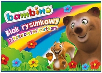 Blok techniczny kolor BAMBINO A4 10kartek STANDARD