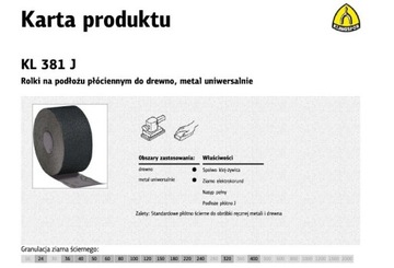KLINGSPOR ROLKA NA PODŁOŻU PŁÓCIENNYM KL381J 200mm