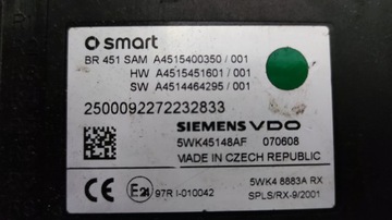 Smart ForTwo 451 moduł SAM skrzynka 4515400350