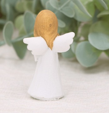 Aniołek figurka biały chrzest komunia mix IHS 6cm