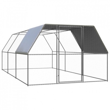Klatka zewnętrzna dla kurcząt, 3x6x2 m, stal galwanizowana