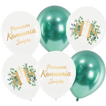 Zestaw balonów - komunia święta - 6 sztuk
