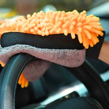 ПЕРЧАТКИ ИЗ МИКРОФИБРЫ АВТОМОЙКА ВНЕШНЯЯ ДЕТАЛИ ВНУТРИ АВТОМОБИЛЯ